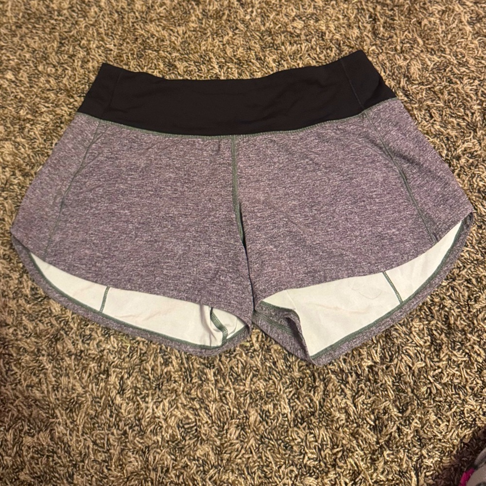 Women's Lululemon Gray and Black Athletic Shorts